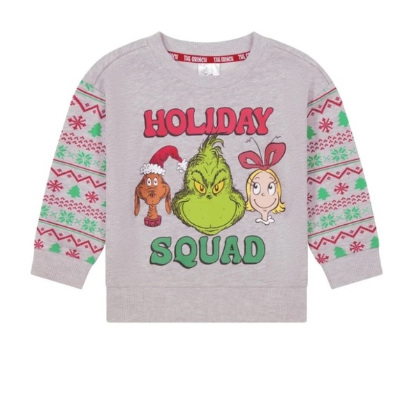 Dr. Seuss The Grinch “Holiday Squad” Toddler Sweatshirt - 18M, 2T- NWT - Picture 1 of 12